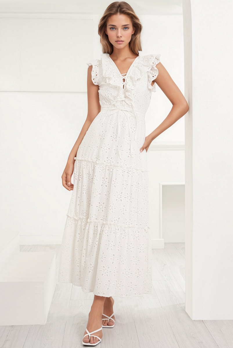 Yumi broderie anglaise clearance dress