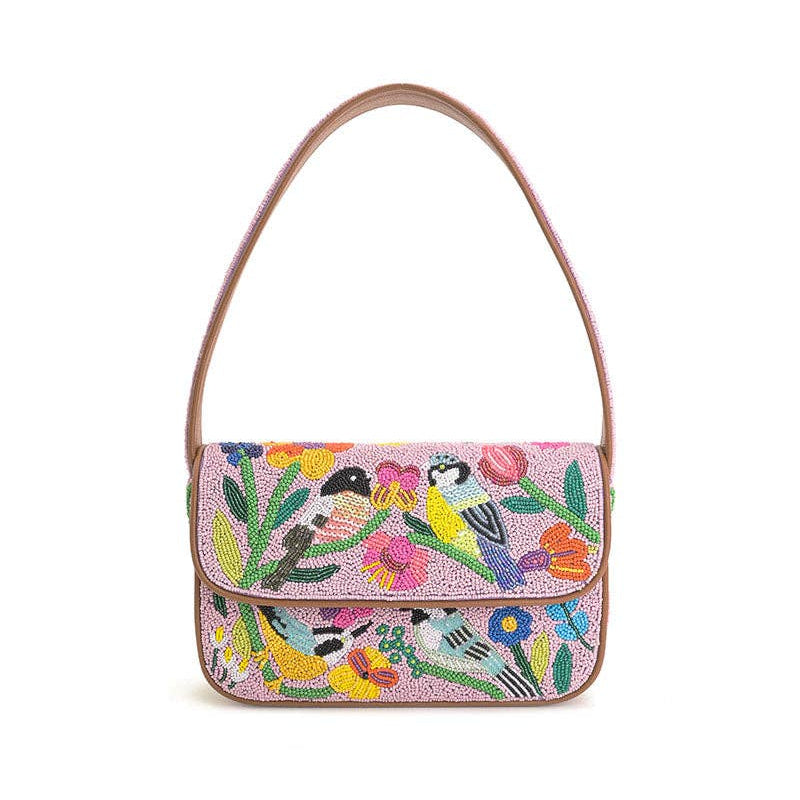 Floral Melody Embellished Shoulder Bag