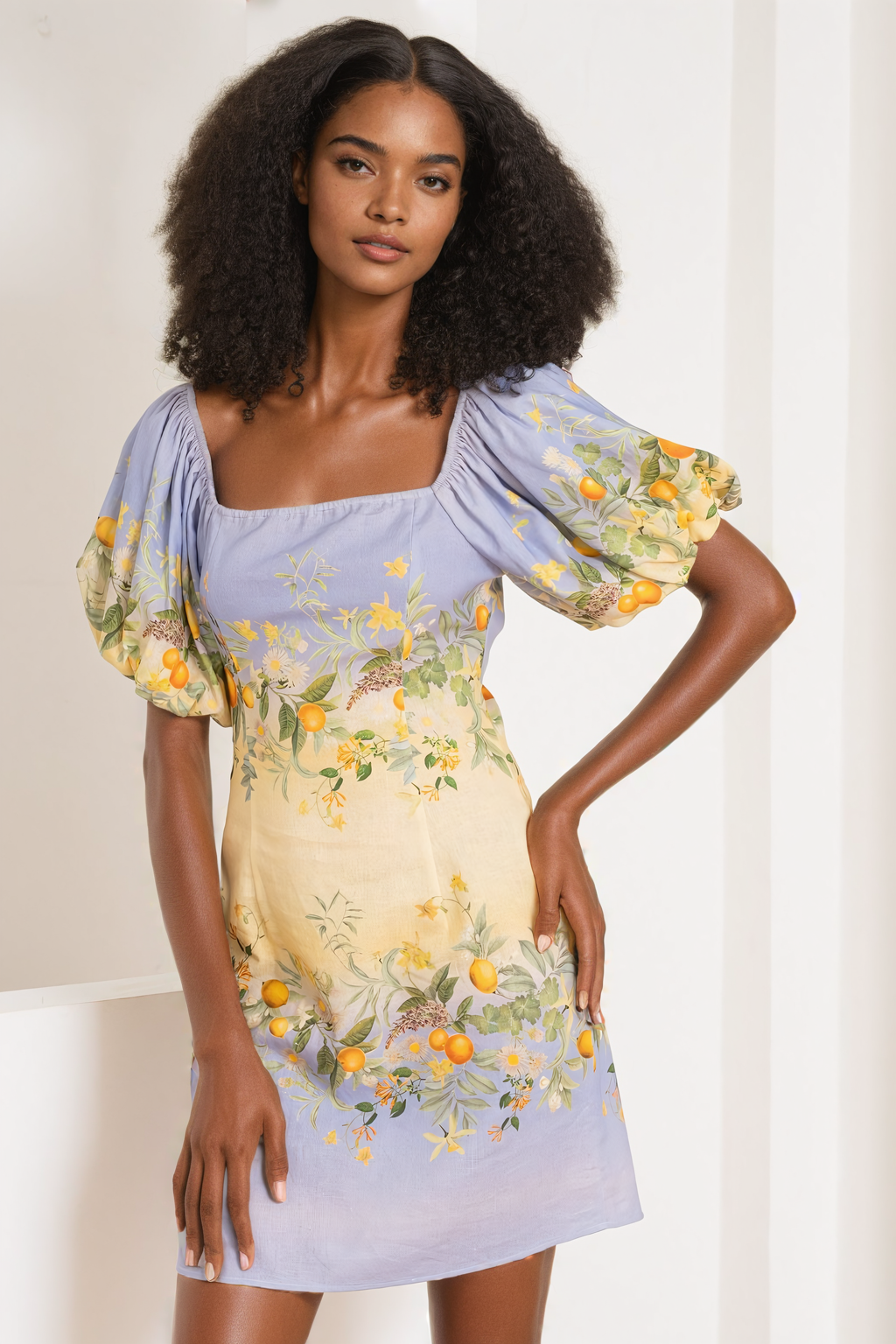 Harley Linen Dress Party Floral Dress YUMI KIM