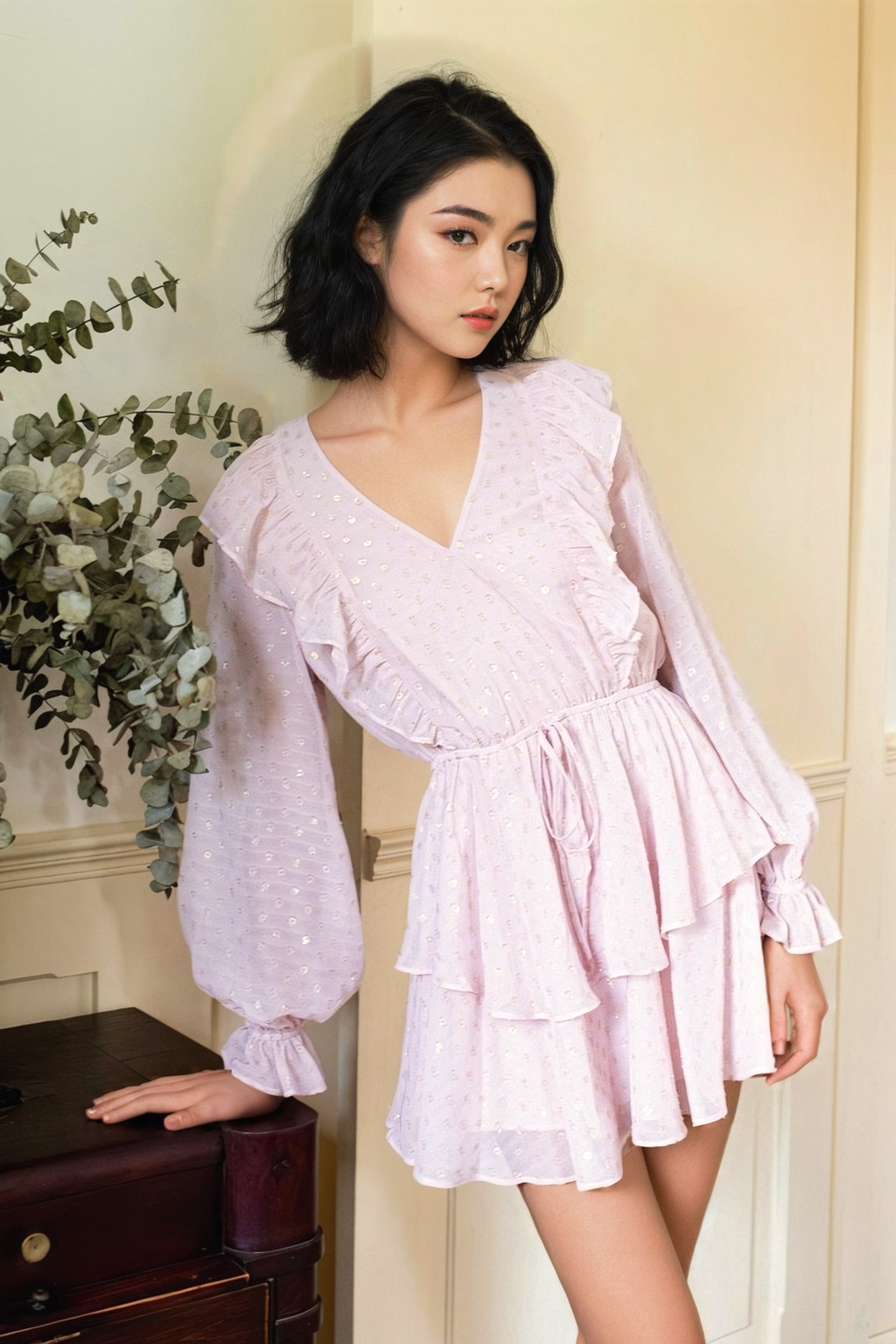 Yumi kim top pink dress