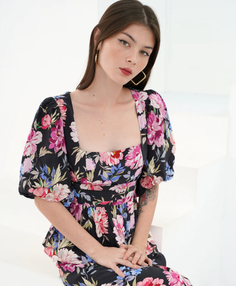 Floral Print Dress | Printed Silk Dresses | YUMI KIM
