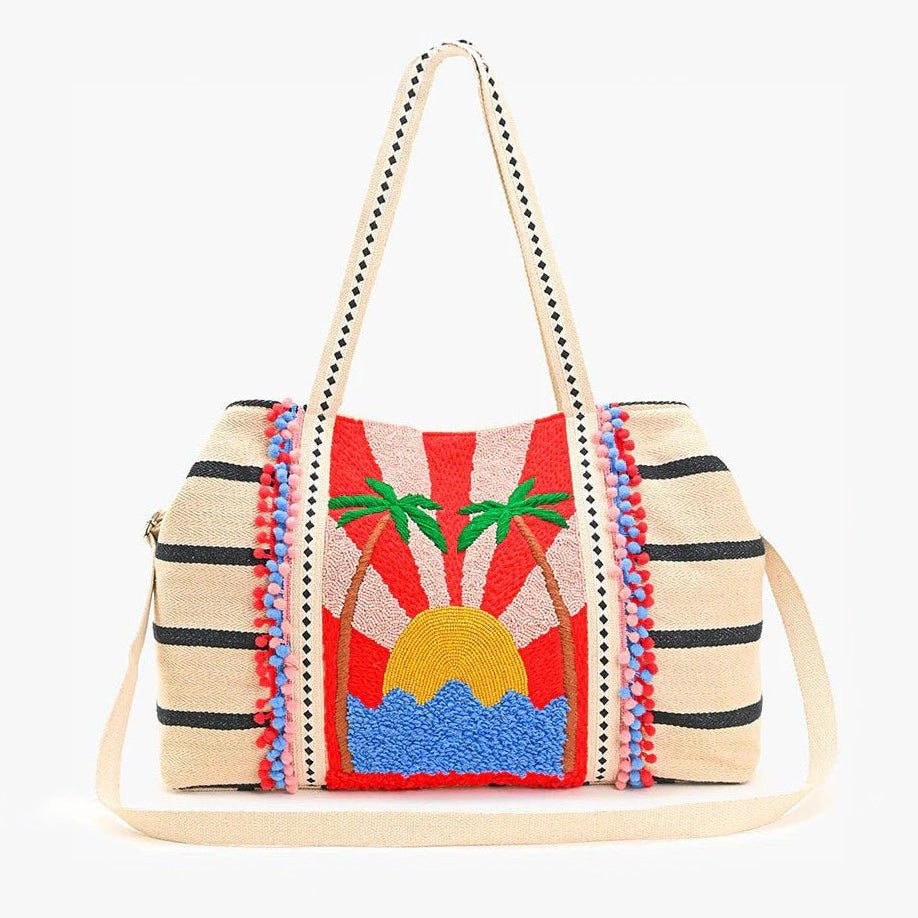 CDL SUMMER HEAVEN ノベルティ ポーチ トートバッグ Aloha Horizon Beaded Beach Tote Bag – YUMI KIM