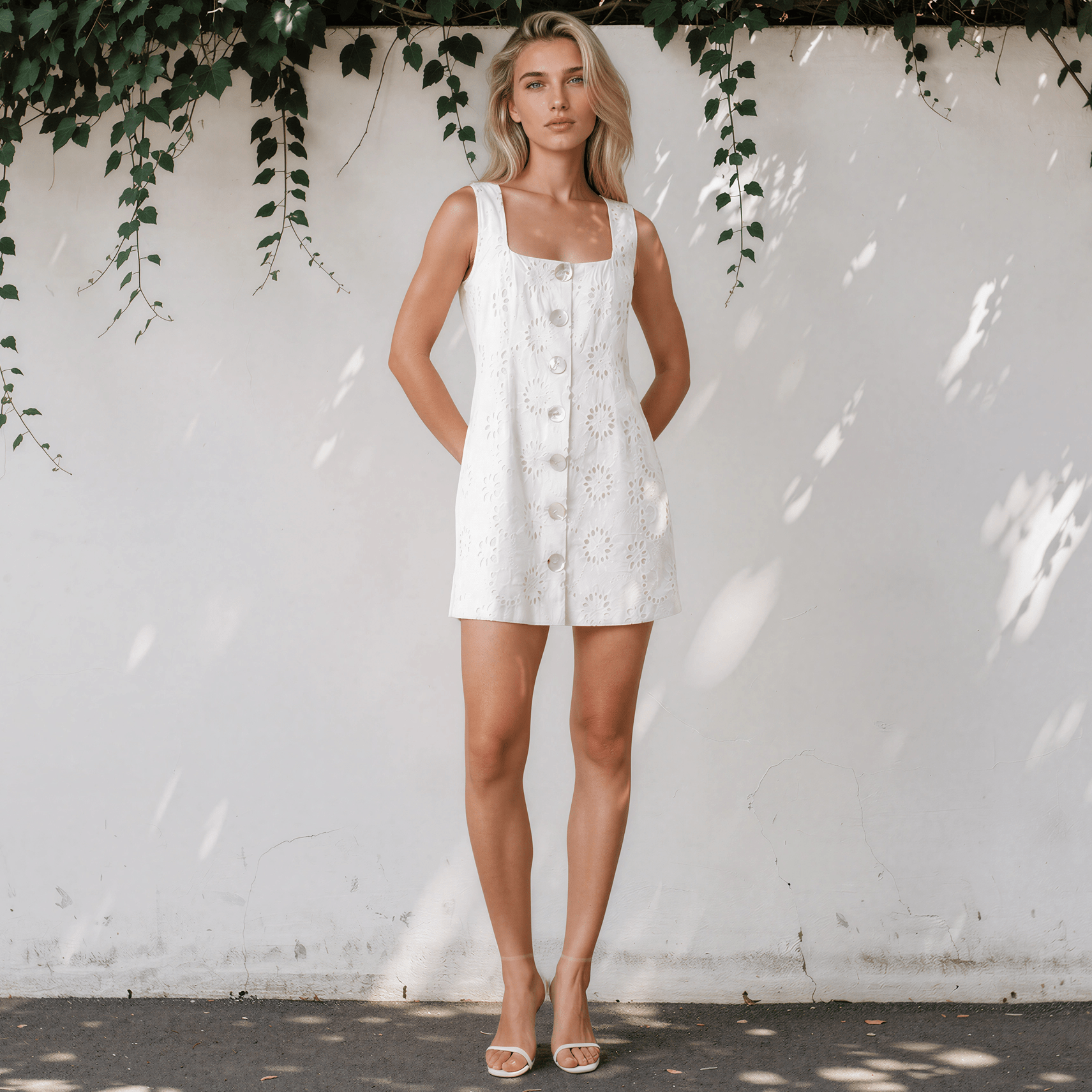 DELILAH EYELET DRESS – YUMI KIM