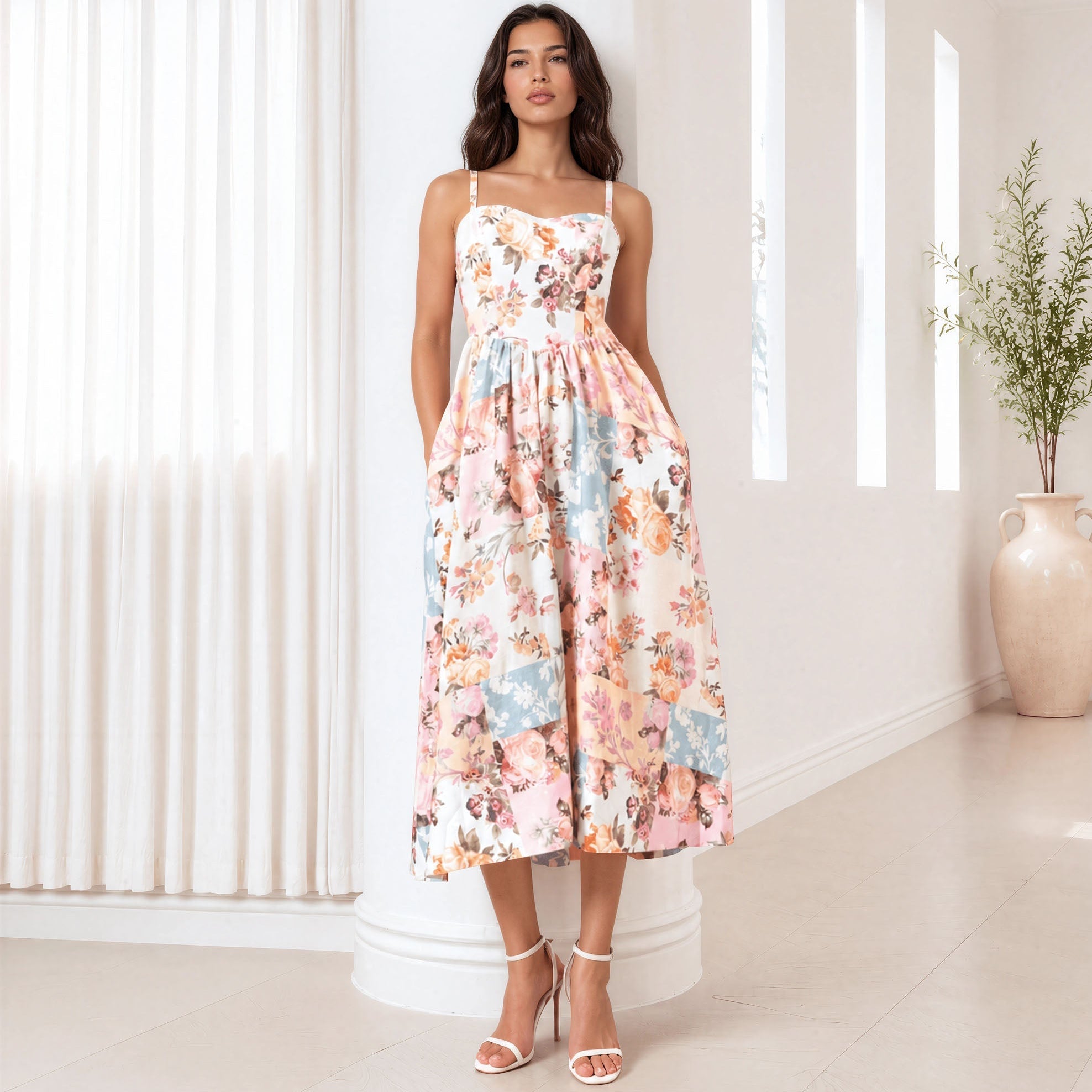 ESME LINEN DRESS DANBERRY / L