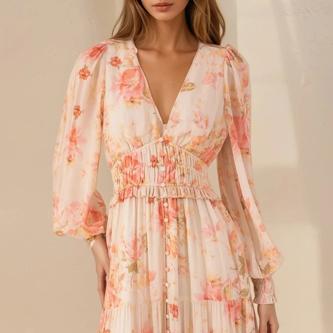day sunburst sleeve maxi dress Sunny Days Linen Blend Maxi Dress