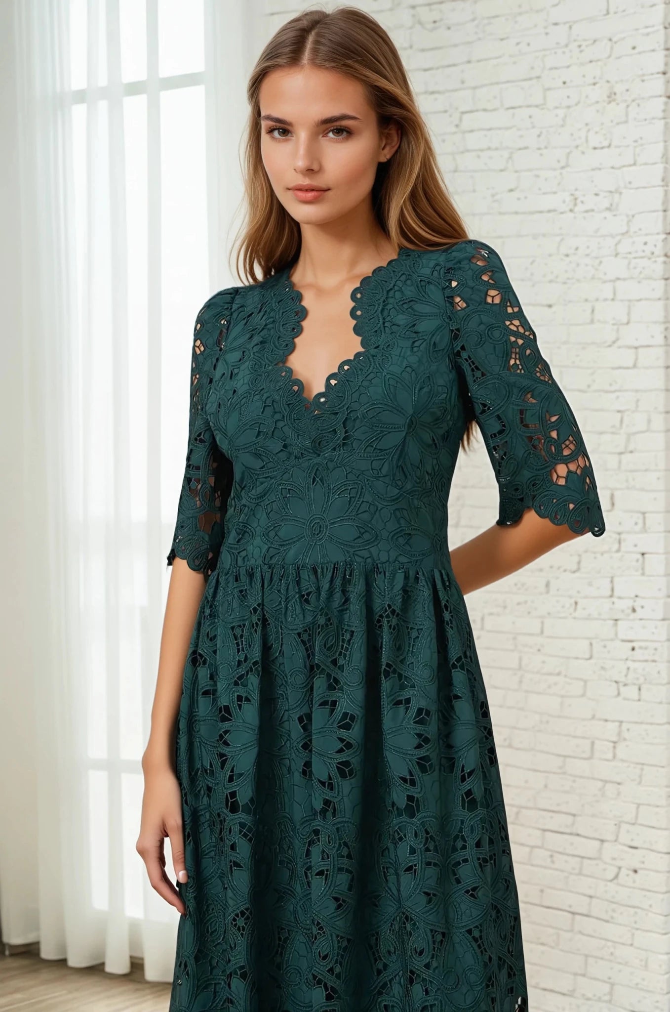 Hester Dress Sedona Lace Forest / XS Hester Dress Sedona Lace Forest / XS