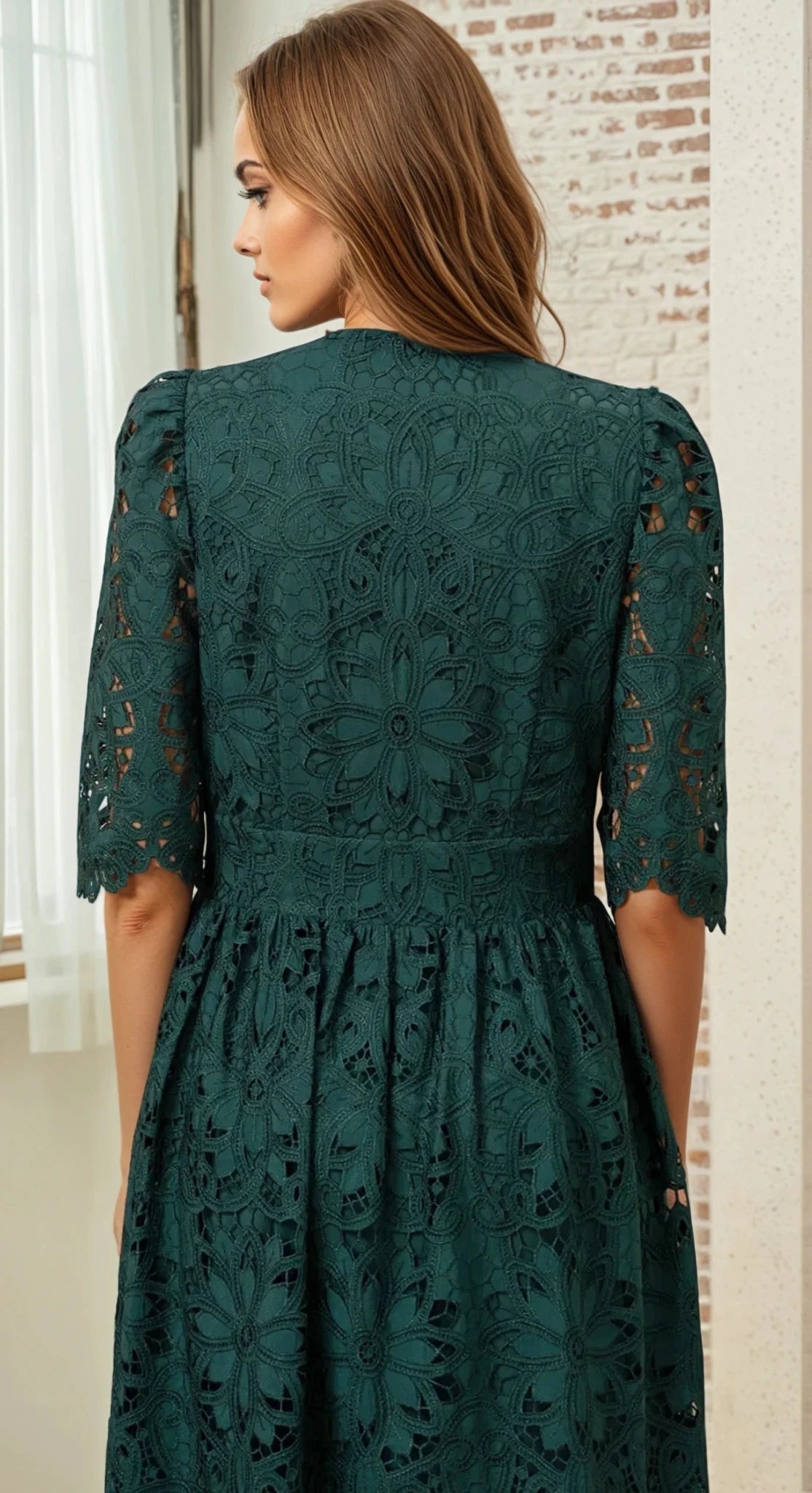 Hester Dress Sedona Lace Forest / XL Hester Dress Sedona Lace Forest / XL