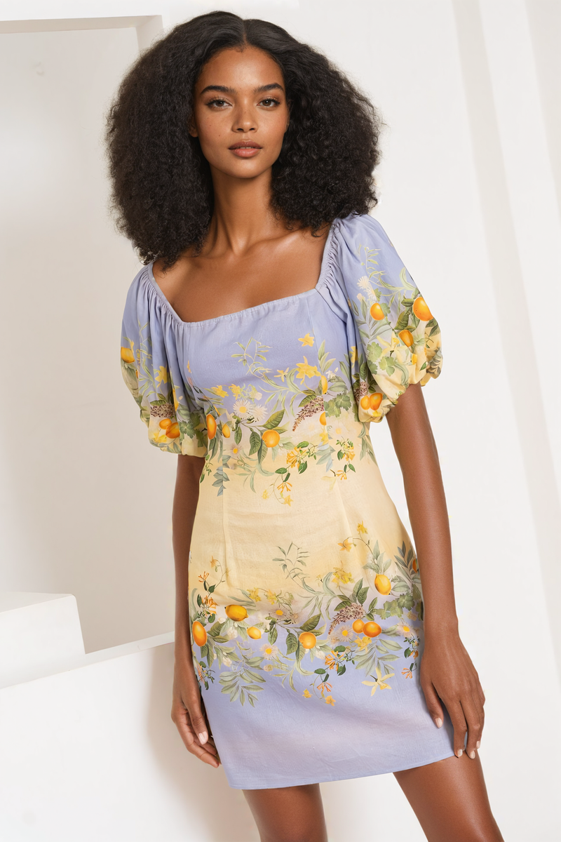 Harley Linen Dress | Party Floral Dress | YUMI KIM