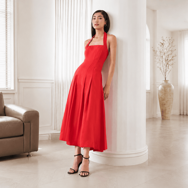 yumi kim jen linen dress JOANNA Red / XS wash in cold water 9+Color Shoes to Style Color:BALLET PINK Style:SR0935J02