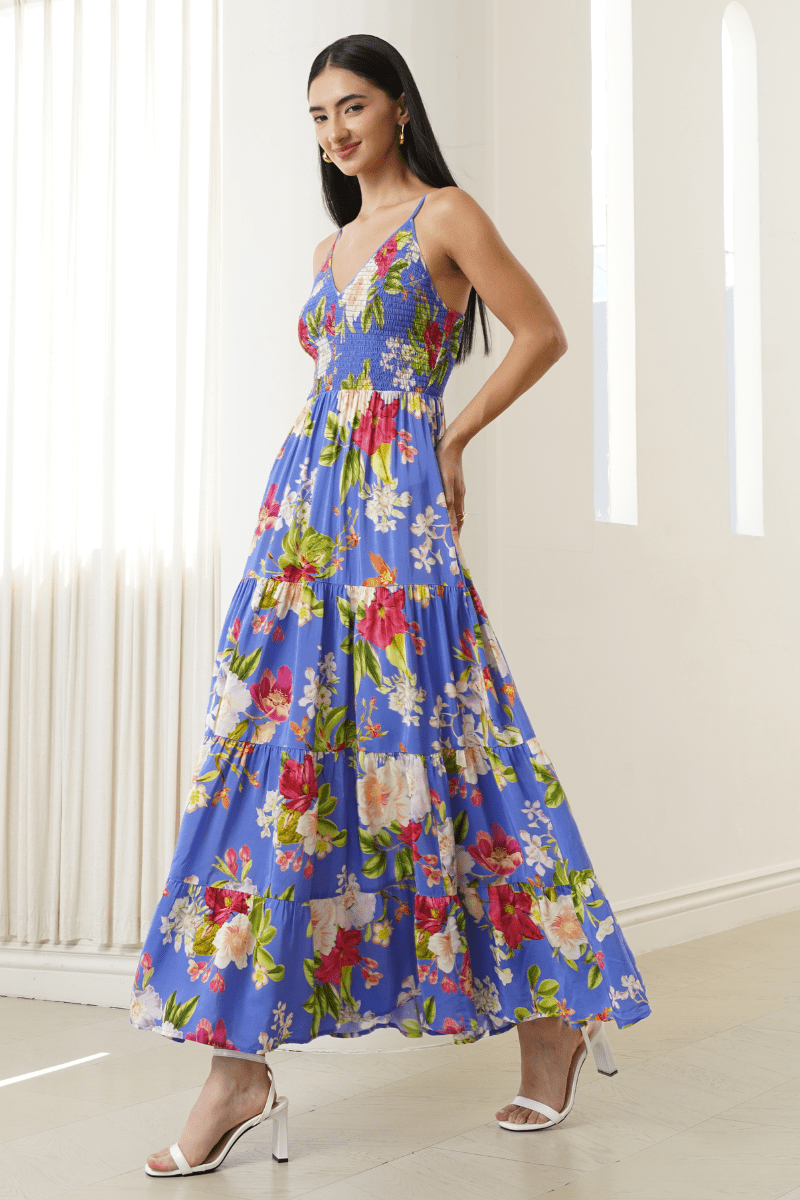 yumi kim dress Yumi Kim Kuhio Maxi Dress in OAHU ROYAL Blue XS
