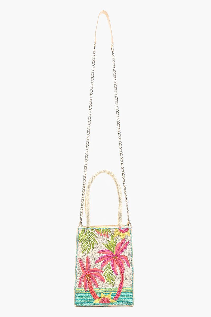 Palm Paradise Beaded Crossbody Bag – YUMI KIM
