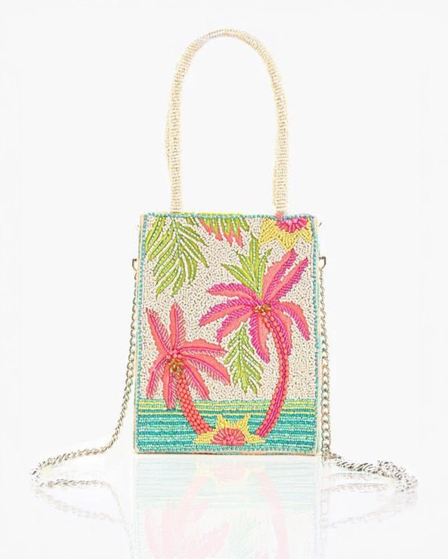Palm Paradise Beaded Crossbody Bag – YUMI KIM