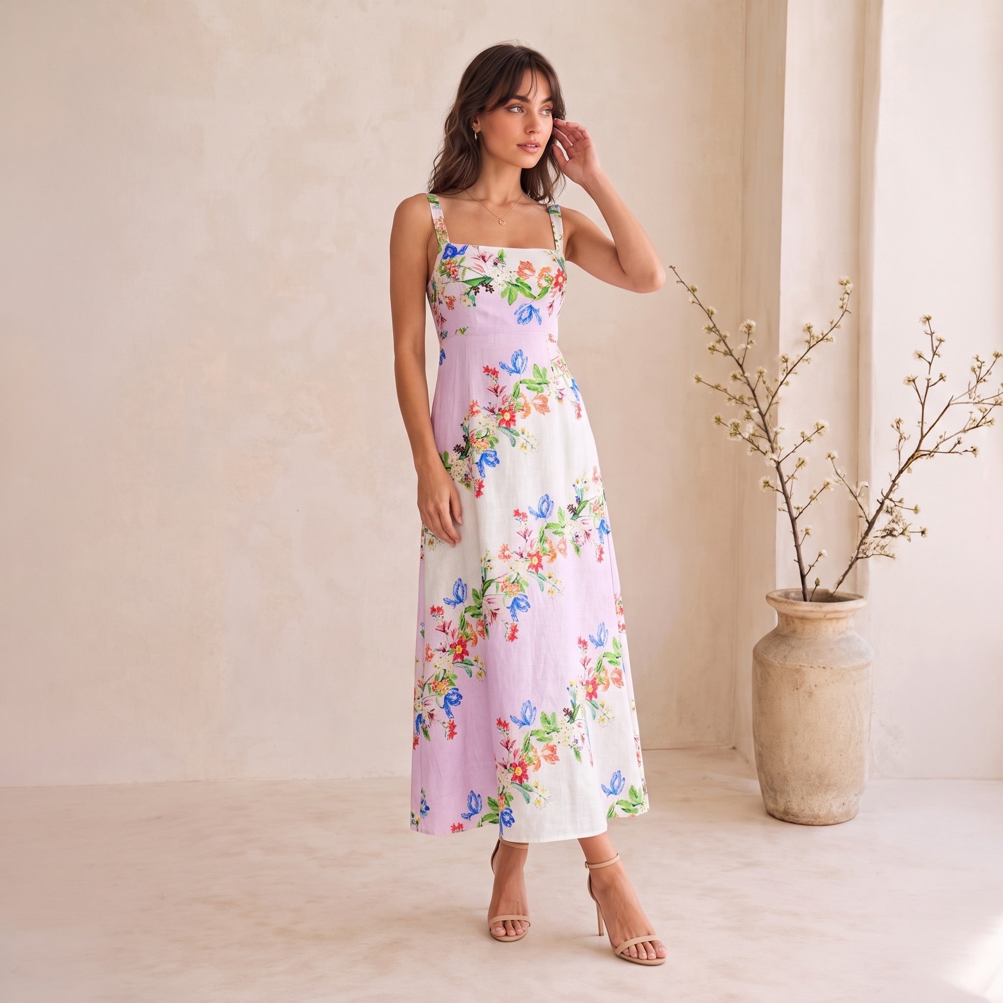yumi kim peace and love maxi dress Pebble in Purple Plus Size Draped Hardware fit-fitted Style:Seafoam Floral Dress w/ Shorts-EUC *Model is wearing size