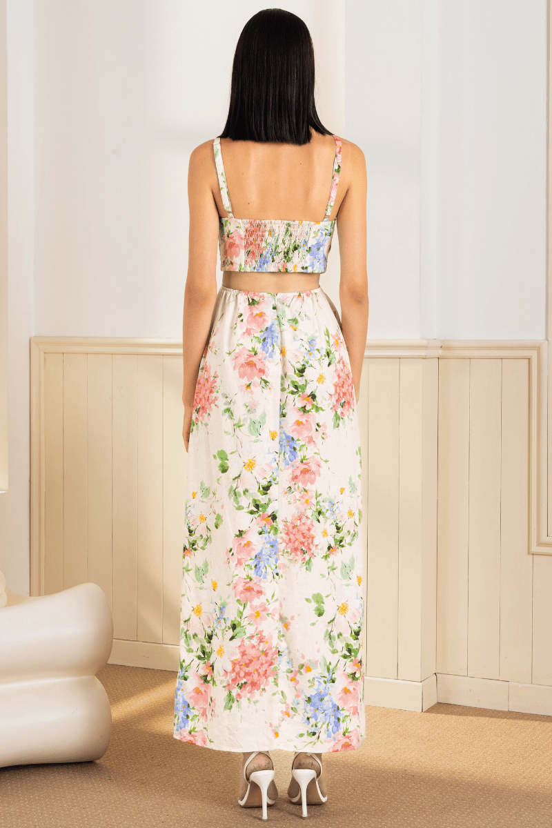 Yumi Kim Saba Floral Maxi Dress - Soft Kiss Ivory