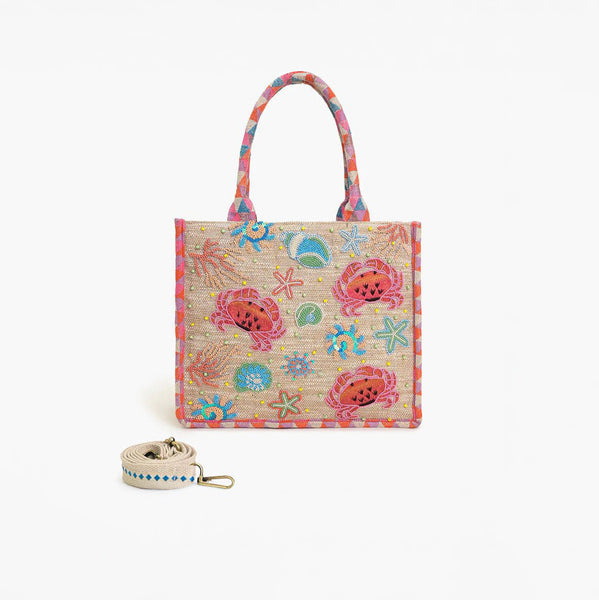 Seashell Soirée Beaded Beach Tote – YUMI KIM