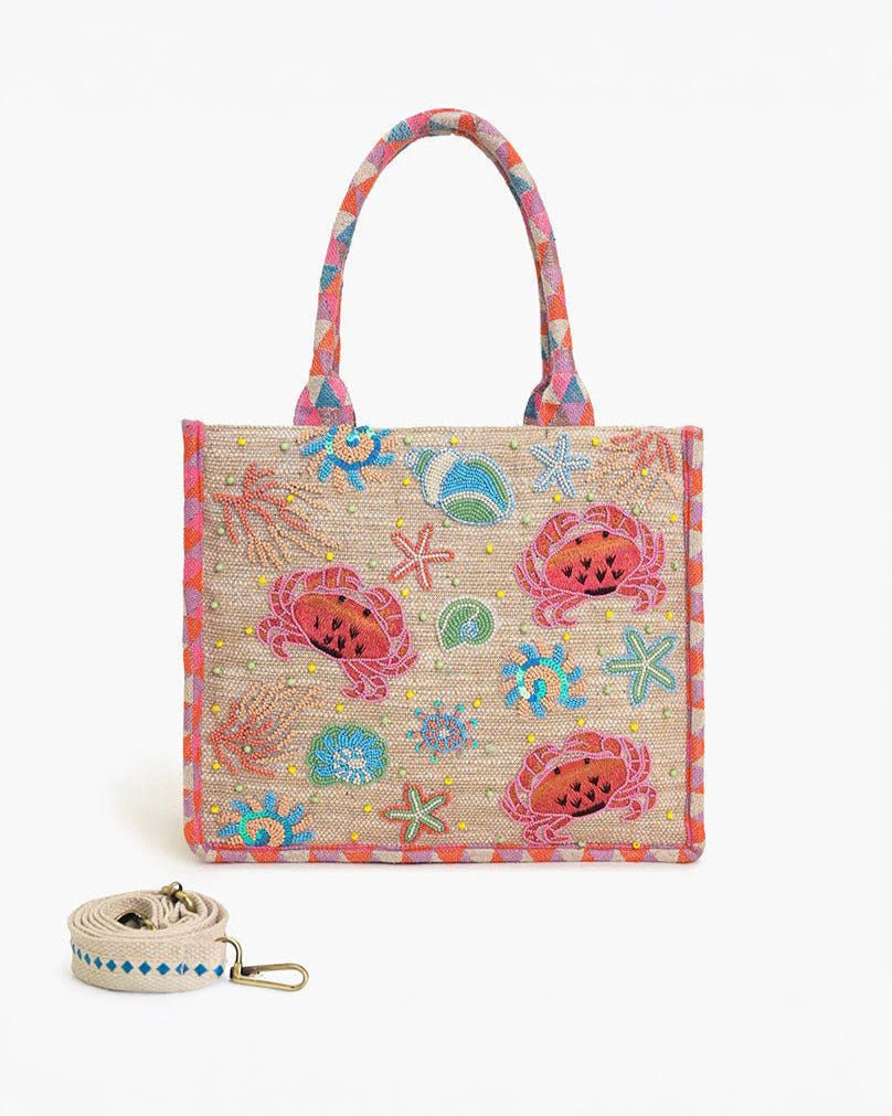 Seashell Soirée Beaded Beach Tote – YUMI KIM