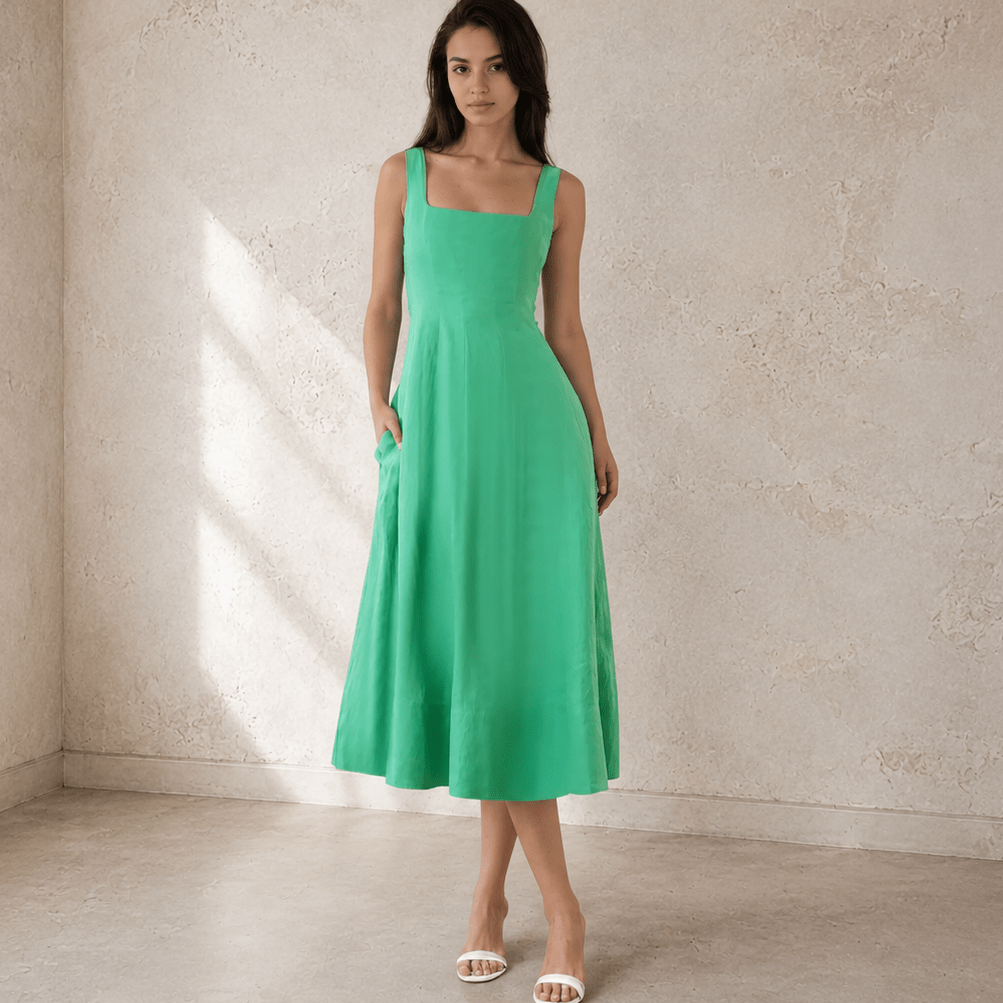 sienna olive knit midi dress DISSH