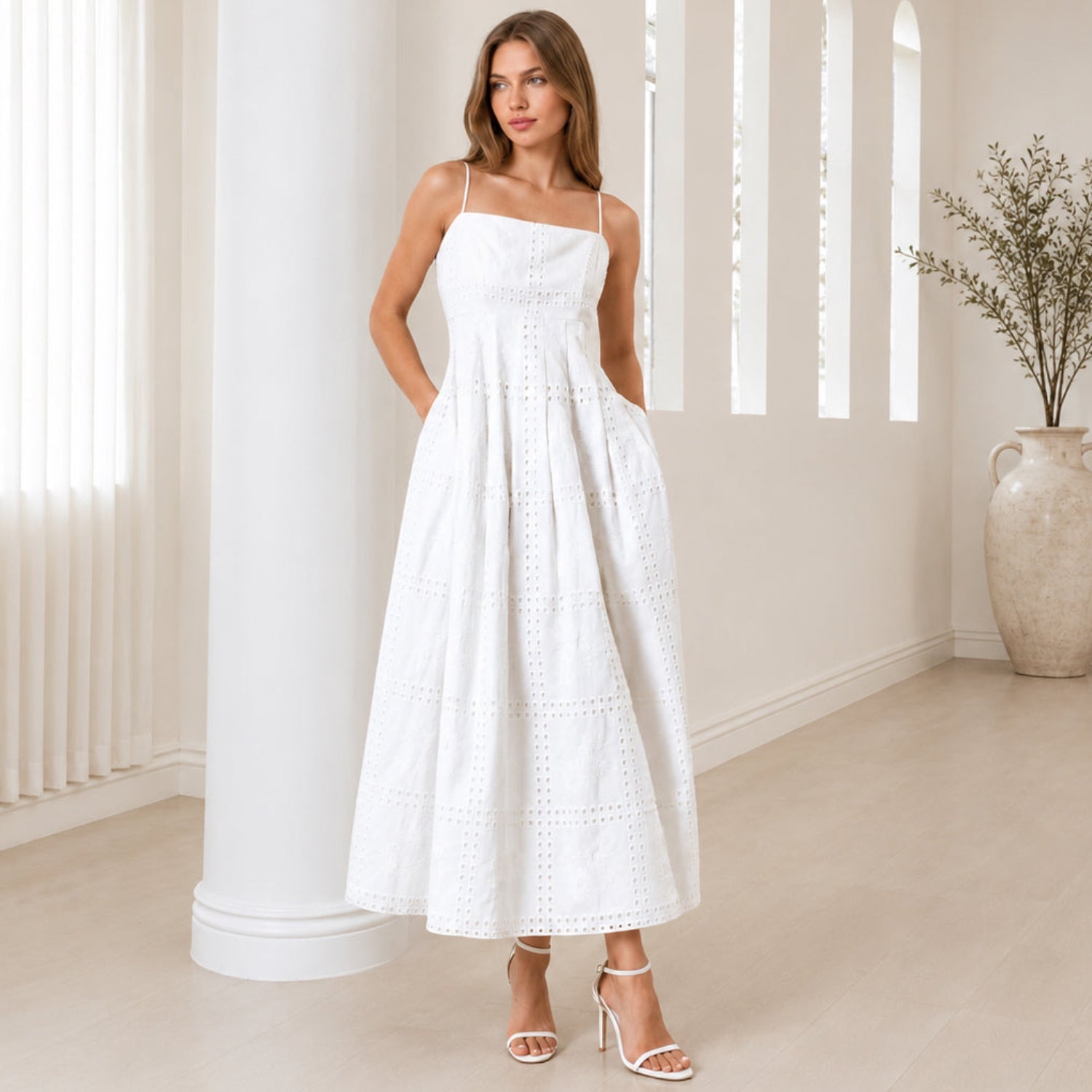 SKY EYELET DRESS – YUMI KIM