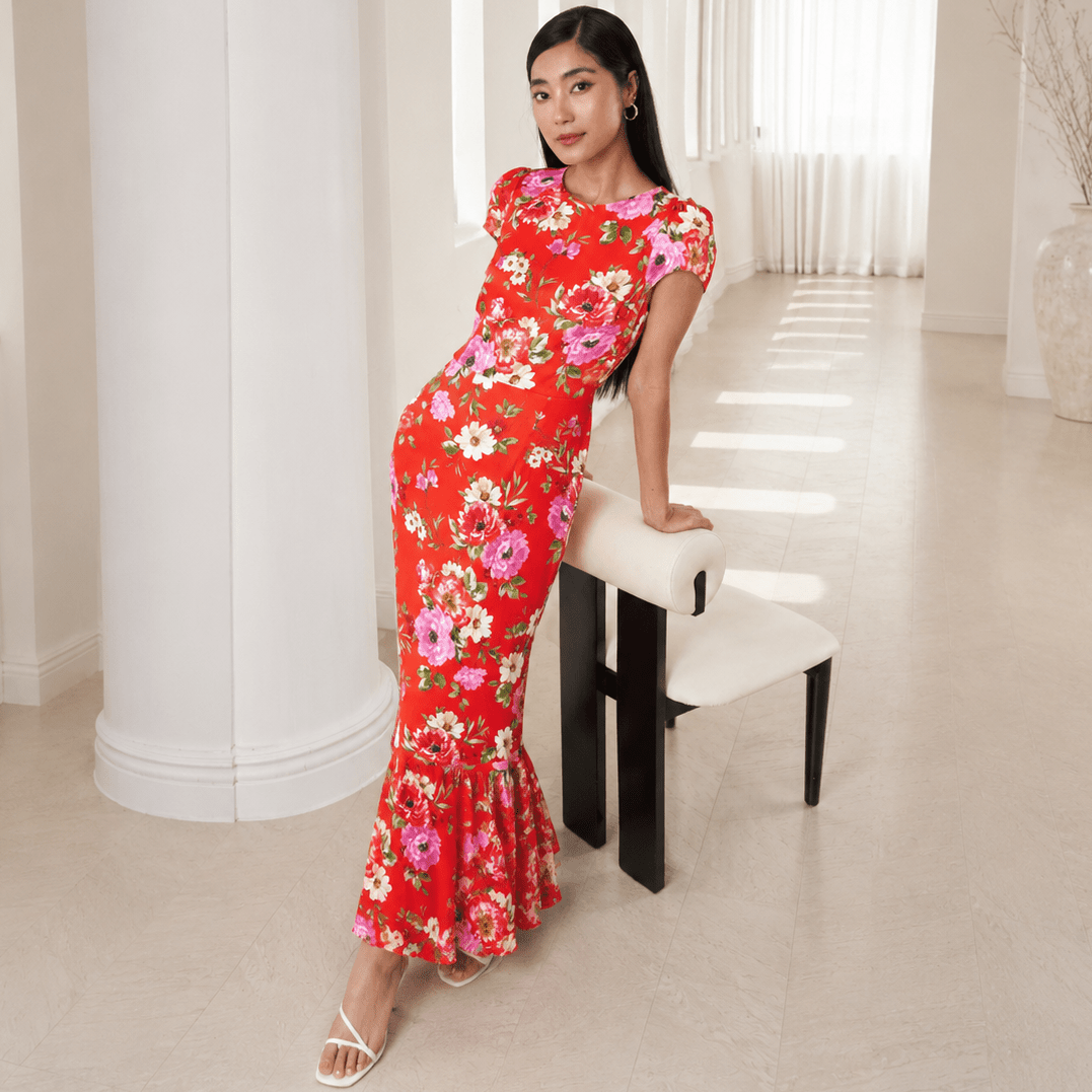 ANNIE DRESS Lunar Magic Red / M