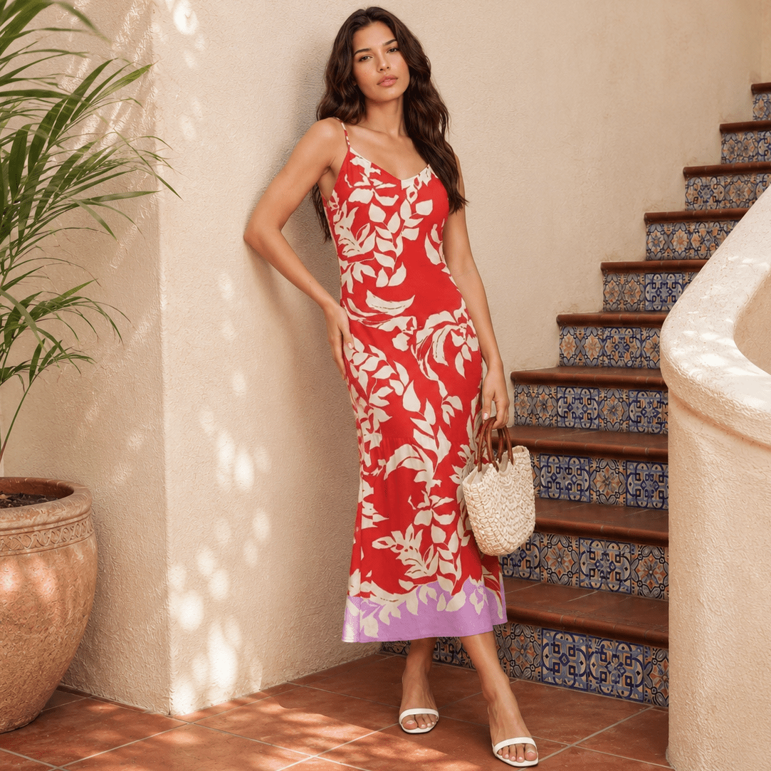 zuri dress STAUD COASTAL CHARM ZURI HALTER NECK MAXI DRESS