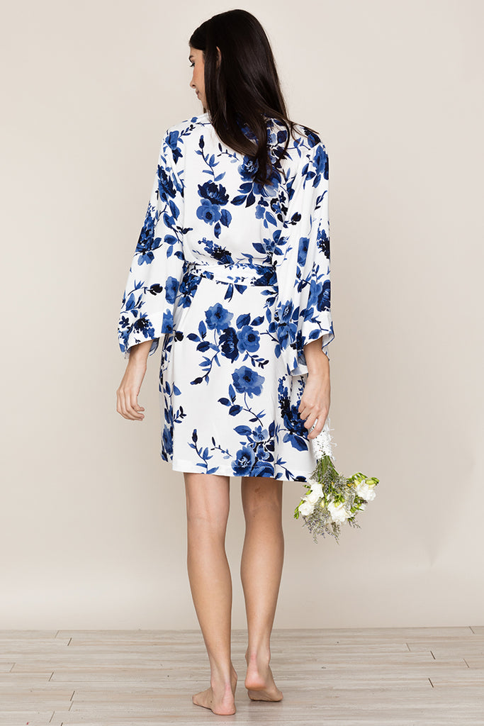 Bridal party robe by Yumi Kim in Watercolor Bouquet.